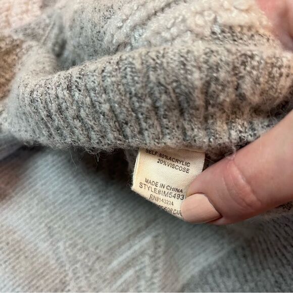 Illa Illa Gray Star Boucle Oversized Sweater Size S M - Picture 3 of 6